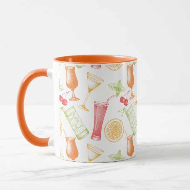 Mug Motif à cocktails croisés (Gauche)