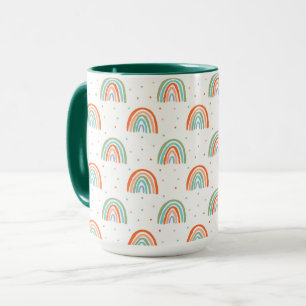 Mug Motif à point arc-en-ciel coloré