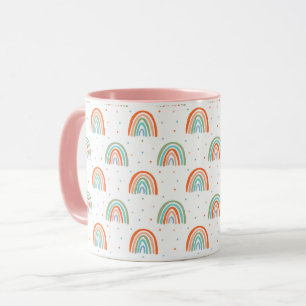 Mug Motif à point arc-en-ciel coloré