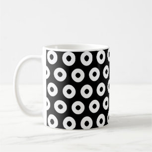 Mug Motif à pois noir et blanc