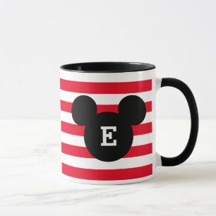 Mug Motif à rayures en silhouette à tête Mickey   Mono