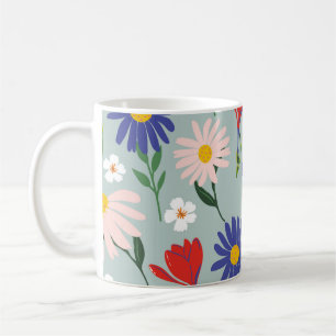 Mug motif Abstrait à ressort transparent avec flo colo