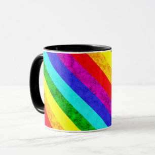 Mug Motif abstrait arc-en-ciel,
