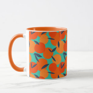 Mug Motif Abstrait de fruits orange