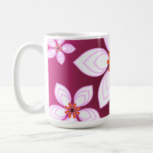 Mug Motif Abstrait Floral Rose   Fleur Esthétique Ar