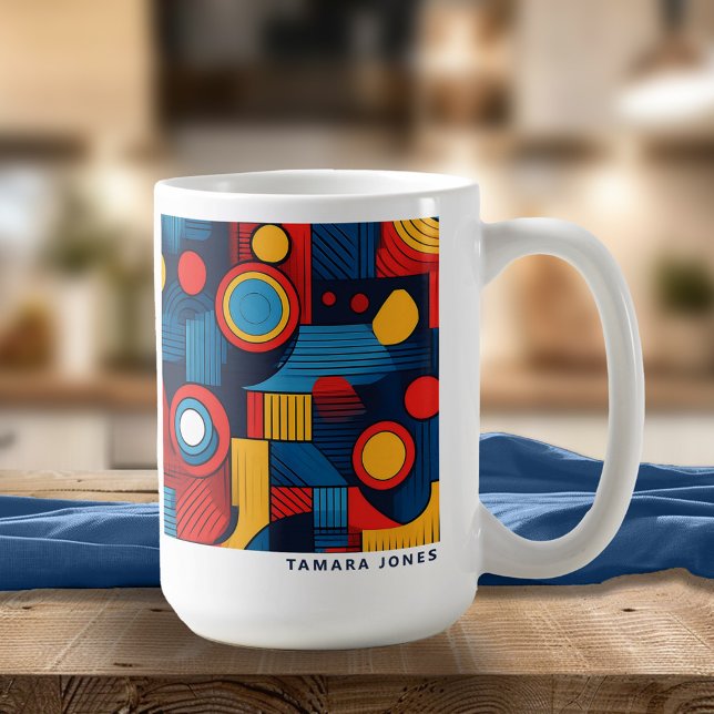 Mug Motif Abstrait géométrique Bauhaus n° 4 ID1068 (Créateur téléchargé)