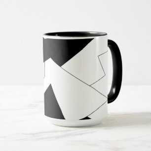 Mug motif Abstrait - noir et blanc