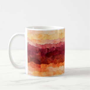 Mug Motif Abstrait orange Brown