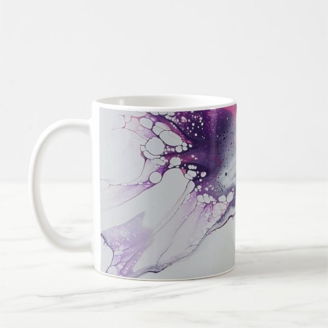 Mug Motif abstrait rose. (Gauche)