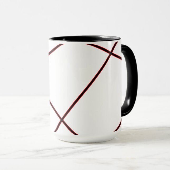 Mug motif Abstrait - rouge (Devant droit)