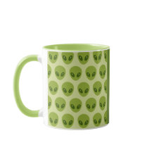 Motif Alien vert mignon avec votre nom dans Glyphe