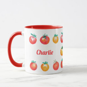 Mug Motif alimentaire d'été Retro Tomato tiré à la mai