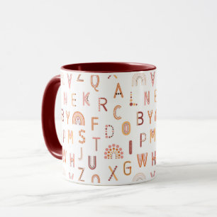 Mug Motif Alphabet arc-en-ciel amusant