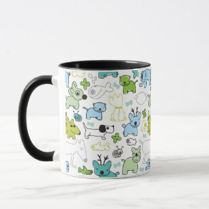 Mug motif animal d'arrière - plan d'enfants