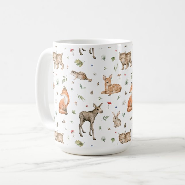 Mug Motif animal de bois mou (Devant gauche)