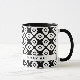 Mug Motif arabesque symétrique noir et blanc gras