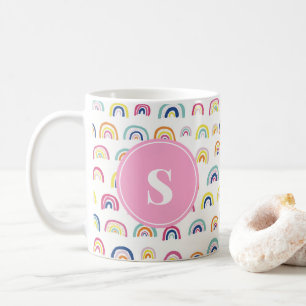 Mug Motif arc-en-ciel girly personnalisé