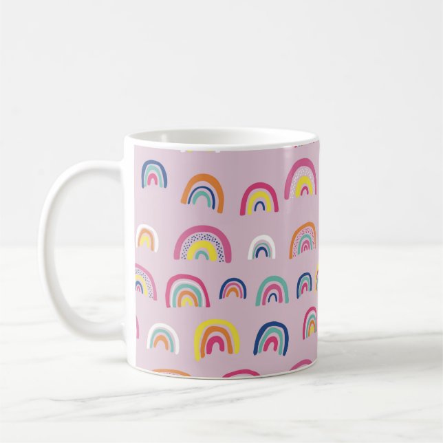 Mug Motif arc-en-ciel rose (Gauche)