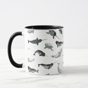 Mug Motif arctique de Narwhals et de belugas