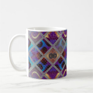 Mug Motif arrière - plan sans couture. Art mosaïque mo