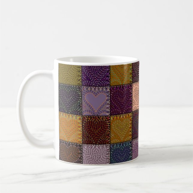 Mug Motif arrière - plan sans couture. Le Patchwork av (Gauche)
