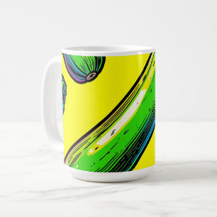 Mug Motif Art Pop Néon Courgette