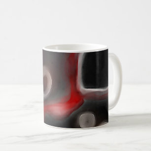 Mug Motif artériel : Noir, Blanc et Rouge Abstrait