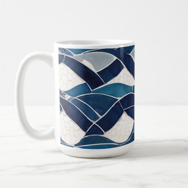 Mug Motif blanc bleu 01 (Gauche)