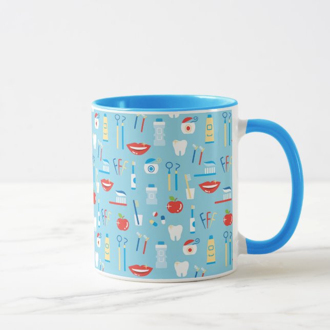 Mug Motif bleu dentaire (Droite)