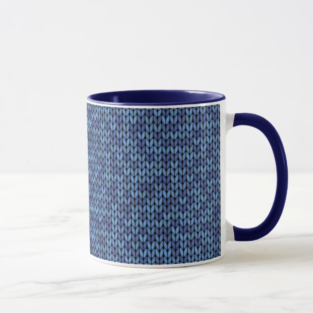 Mug Motif bleu Knit (Droite)