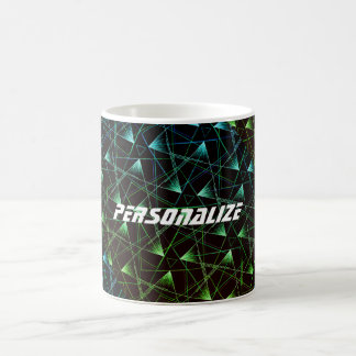 Mug Motif bleu noir personnalisé Abstrait géométrique