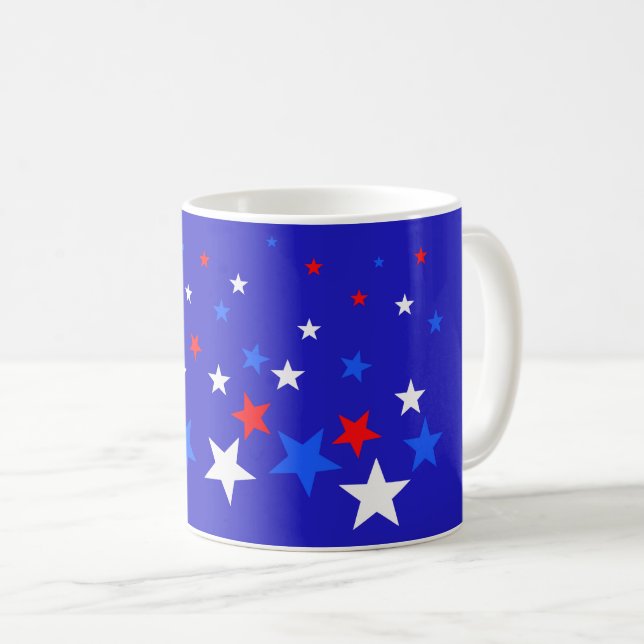 Mug Motif bleu, rouge et blanc (Devant droit)