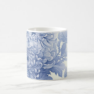 Mug Motif Blue Dahlia toile