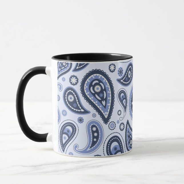 Mug Motif Blue Paisley (Gauche)