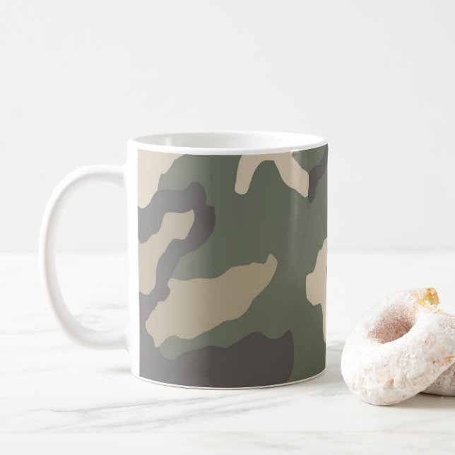 Mug Motif Camo Vert (Avec donut)