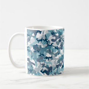 Mug Motif camouflage Camo bleu dans les tons marine