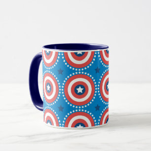 Mug Motif Captain America Shield & Stars