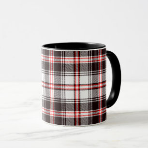Mug Motif carreaux rouge noir