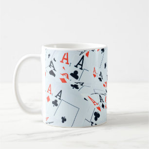 Mug Motif Cartes de Poker Quad As,