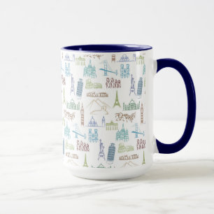 Mug Motif célèbre de points de repère