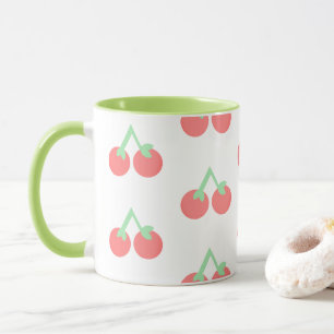 Mug Motif Cerises Roses