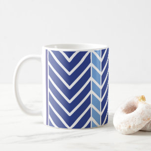 Mug Motif Chevron Bleu