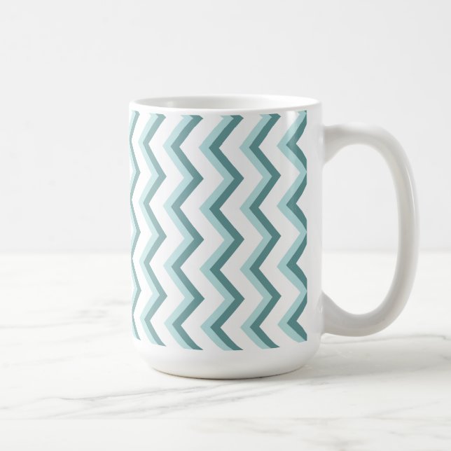Mug Motif Chevron ZigZag dans Mint Green (Droite)