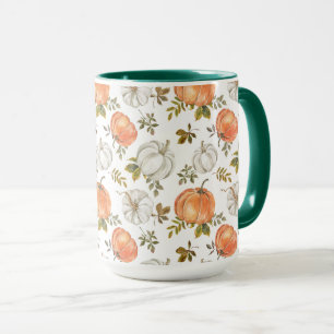 Mug Motif Citrouille d'aquarelle d'automne