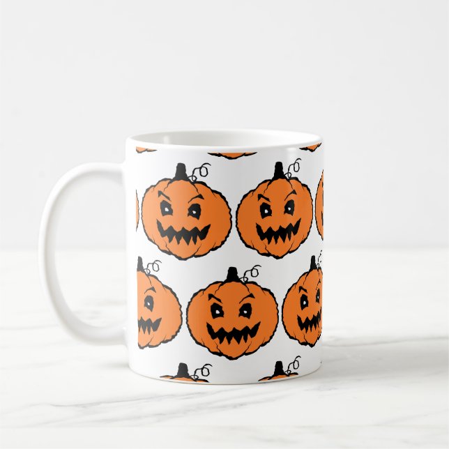 Mug Motif Citrouille d'horreur d'Halloween (Gauche)