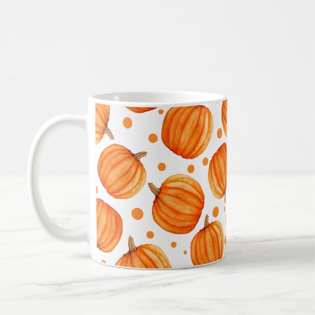 Mug Motif citrouille transparent (Gauche)