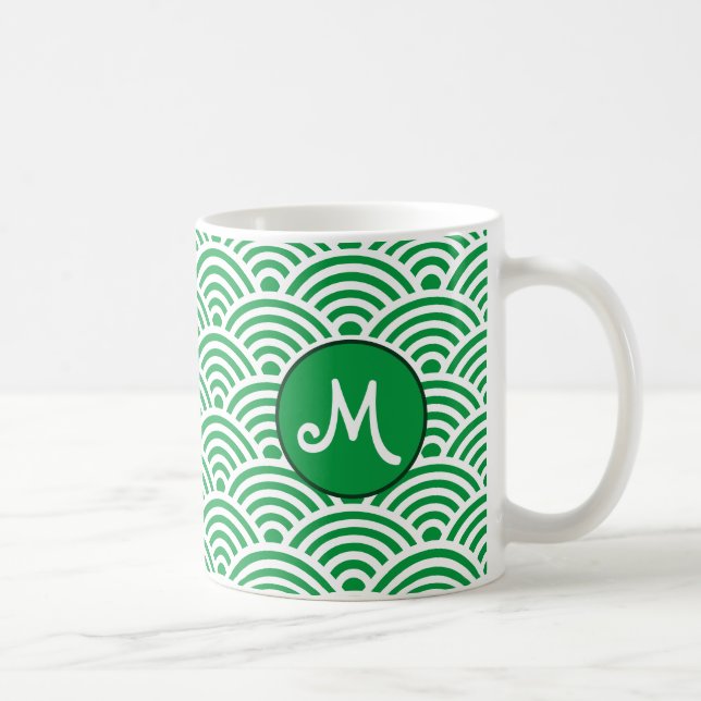 Mug Motif classique japonais avec Monogramme (Droite)