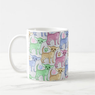 Mug Motif coloré d'amant de chiwawa