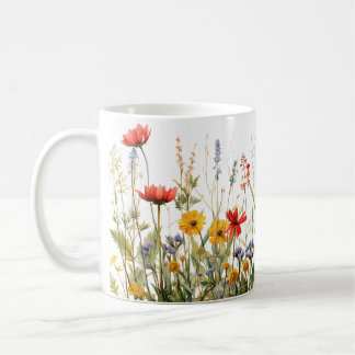 Mug Motif coloré d'aquarelle à fleurs de printemps