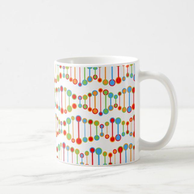 Mug Motif coloré de structure d'ADN (Droite)